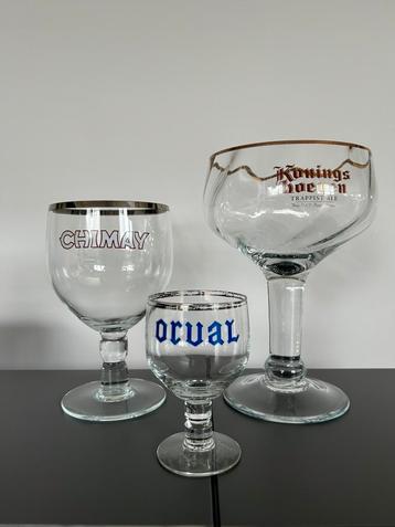 Groot Chimay en O.L.V. Koningshoeven (La Trappe) glas, Enlèvement, Comme neuf, Verre ou Verres, La Trappe