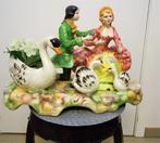 Capodimonte Bloempot Beeld Bassano H 38 x 50 porselein💑👀👌, Antiek en Kunst, Antiek | Keramiek en Aardewerk, Ophalen