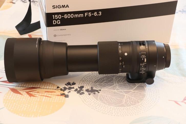 sigma 150 - 600 F/5 - 6.3 HSM contempory Canon EF, Audio, Tv en Foto, Foto | Lenzen en Objectieven, Zo goed als nieuw, Telelens
