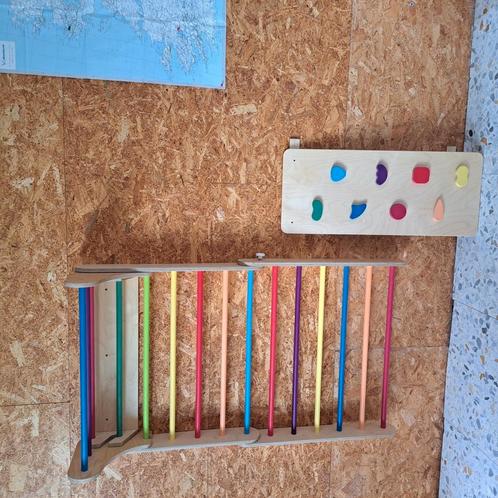 Leg&go Muur- en Klimrek 'Pikler Triangle' Set 2-in-1 Rainbow, Kinderen en Baby's, Speelgoed | Buiten | Speeltoestellen, Zo goed als nieuw