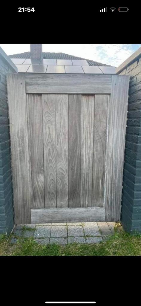 Afromosia hardhouten tuinpoortje, Tuin en Terras, Tuinpoorten, Ophalen