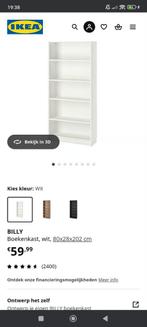 Boekenkast ikea Billy met extra opzetstuk., Ophalen, Zo goed als nieuw