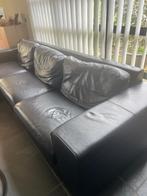 Lederen salon met loungezetel, Huis en Inrichting, Ophalen, Gebruikt, Leer, Modern