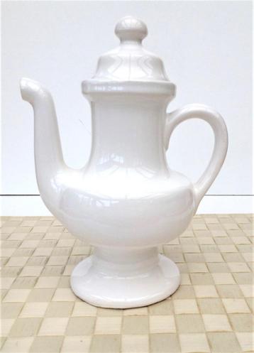 Witte vintage keramische koffiekan Florence beschikbaar voor biedingen