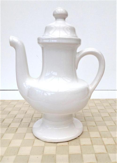 Witte vintage keramische koffiekan Florence, Antiek en Kunst, Antiek | Keramiek en Aardewerk, Ophalen of Verzenden