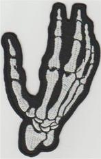 Skelet Hand Links stoffen opstrijk patch embleem, Neuf