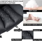 bureaustoel van PU-leer | met voetensteun | Nieuw, Hobby en Vrije tijd, -, Verzenden, -, Efomao