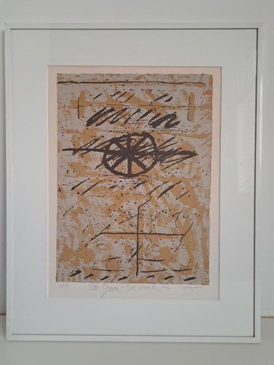 litho Luc Hoenraet, Antiek en Kunst, Kunst | Etsen en Gravures, Ophalen