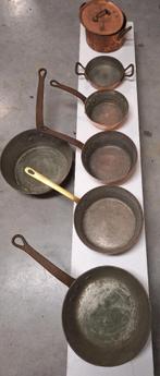 Casseroles en cuivre, Maison & Meubles, Enlèvement, Utilisé, Autres matériaux, Ensemble de casseroles