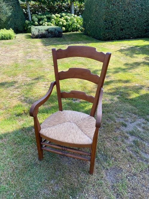 Mooie landelijke stoel met rieten zitting – topstaat!, Antiek en Kunst, Antiek | Meubels | Stoelen en Sofa's, Ophalen