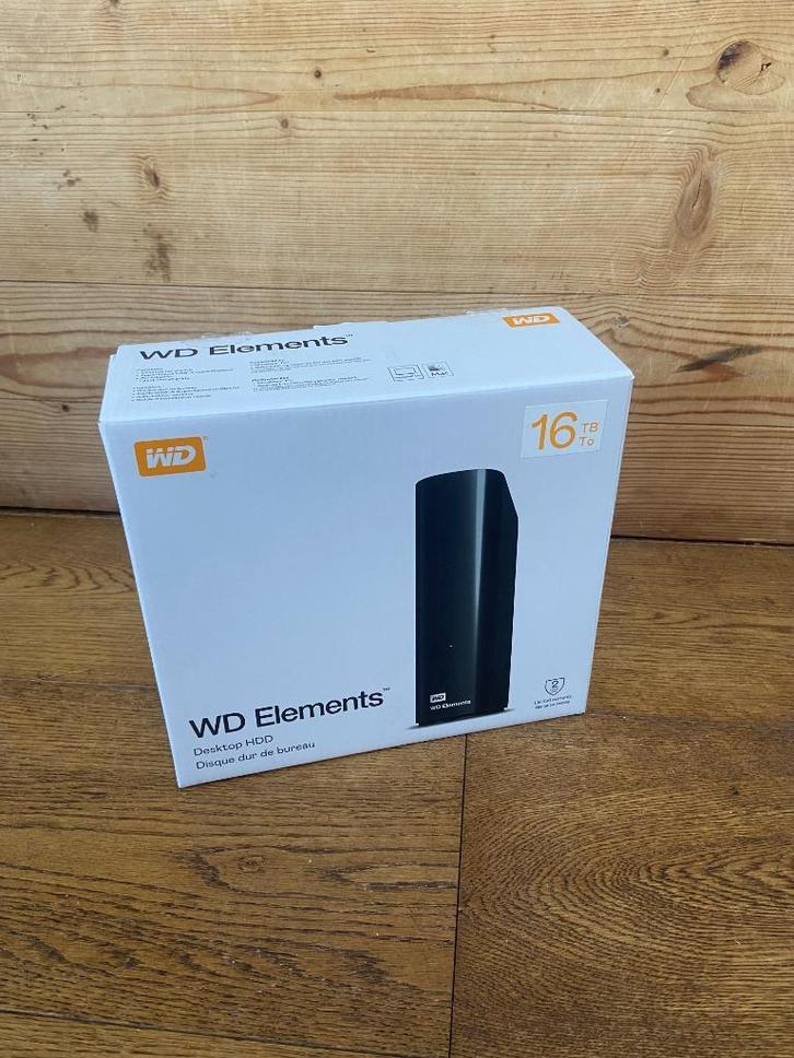WD Elements Desktop HDD Storage 16TB (900 uur), Computers en Software, Harde schijven, Zo goed als nieuw, Desktop, HDD, USB, Ophalen of Verzenden