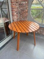 Ronde massief houten tuintafel, Ophalen, Zo goed als nieuw, Hout