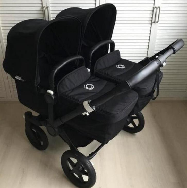 Bugaboo Donkey 3 DuoTweeling Black 2 x maxi cosi Pebbel pro, Kinderen en Baby's, Tweelingen en Meerlingen, Zo goed als nieuw, Ophalen