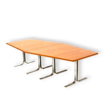 Grote vintage vergadertafel conferentietafel jaren '60 70 beschikbaar voor biedingen
