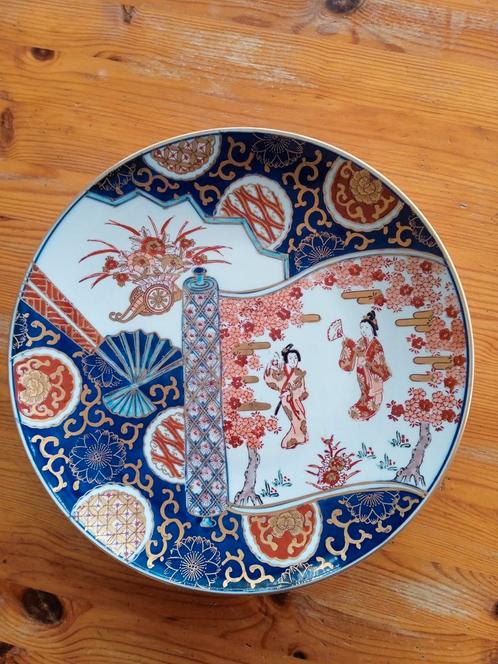 Grote Japanse Imari Porseleinen Sier Schaal, Antiek en Kunst, Antiek | Porselein, Ophalen