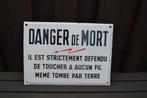 Plaque émaillée Danger de Mort, Enlèvement ou Envoi