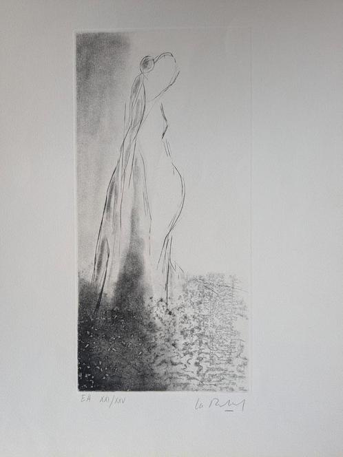 Alain de la bourdonnaye - ets E.A. - vrouw, Antiek en Kunst, Kunst | Etsen en Gravures, Ophalen of Verzenden