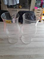 Open glazen vazen 2x van collega van mijn mama, Ophalen, Gebruikt, Wit, Glas