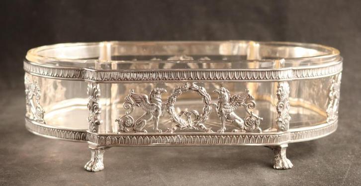 Kristallen Empire jardinière, Antiek en Kunst, Antiek | Glaswerk en Kristal, Ophalen of Verzenden