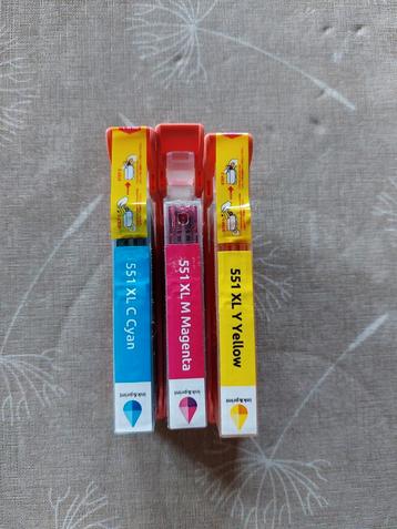 3 pack inktpatronen 551 XL C Y M Canon beschikbaar voor biedingen