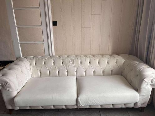 Witte lounge zetel / Design meubelstuk - Spotprijs, Huis en Inrichting, Zetels | Zetels, Ophalen