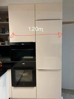 Complete keuken met natuursteen werkblad en toestellen, Huis en Inrichting, Keuken | Complete keukens, Ophalen, Gebruikt, Wit