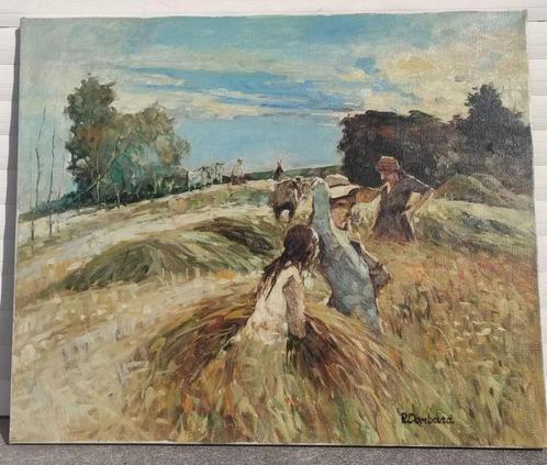 huile sur toile toscane dur labeur signe r dombard, Antiquités & Art, Art | Peinture | Classique, Enlèvement ou Envoi