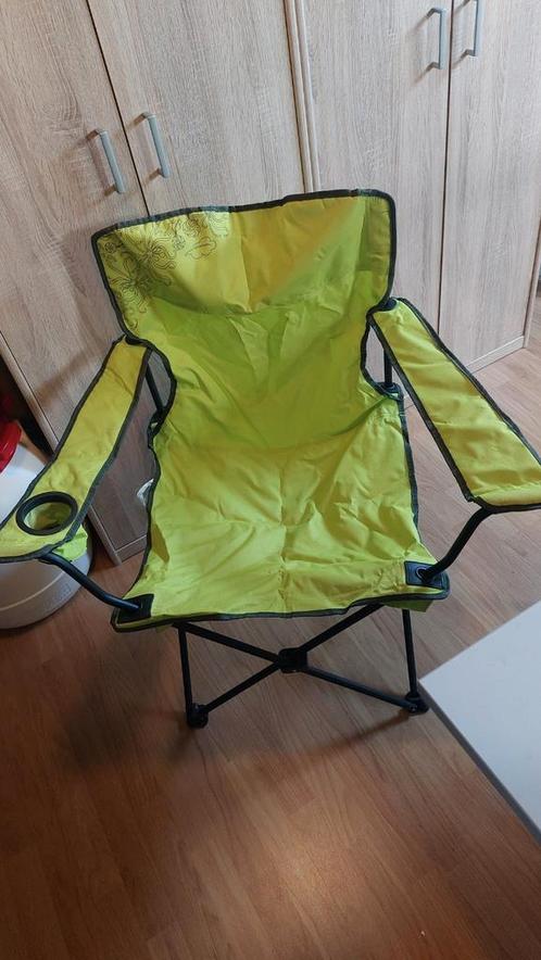 2 Opvouwbare kampeer stoelen extra breed en extra sterk, Caravans en Kamperen, Kampeermeubelen, Zo goed als nieuw, Ophalen