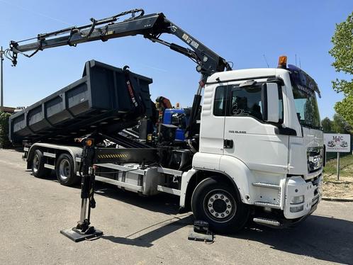 MAN TGS 18.440 6x2 HOOKLIFT 26T + CRANE HIAB 244 EP-3 HIPRO, Auto's, Vrachtwagens, Bedrijf, Te koop, ABS, Elektrische ramen, Trekhaak