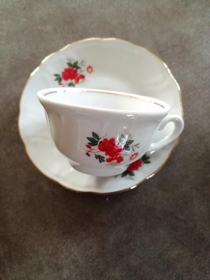 Vintage mokkaservies 6 stuks porselein, Huis en Inrichting, Keuken | Servies, Porselein, Ophalen