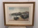 Schilderij • boot • strand • landschap • vintage decor, Ophalen