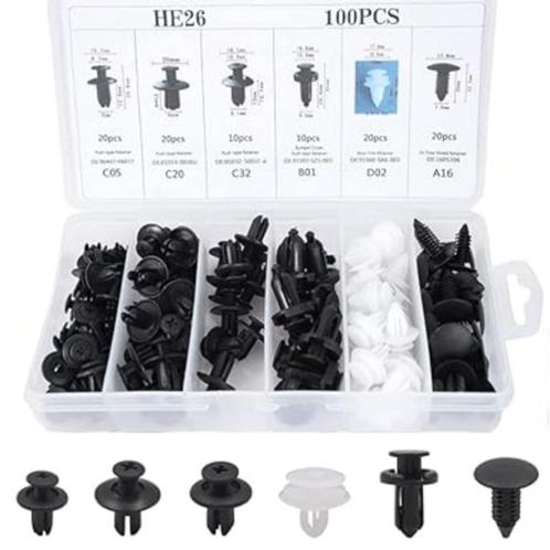 100 stuks auto bevestigingsclips plastic GRATIS LEVERING, Auto diversen, Auto-accessoires, Nieuw, Verzenden