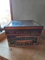 Vintage De Beuckelaer koekjesdoos, deksel en inhoud, Ophalen of Verzenden, Gebruikt, Koek(jes)