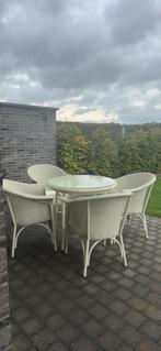 Tuinset met 4 stoelen, Tuin en Terras, Ophalen, Zo goed als nieuw