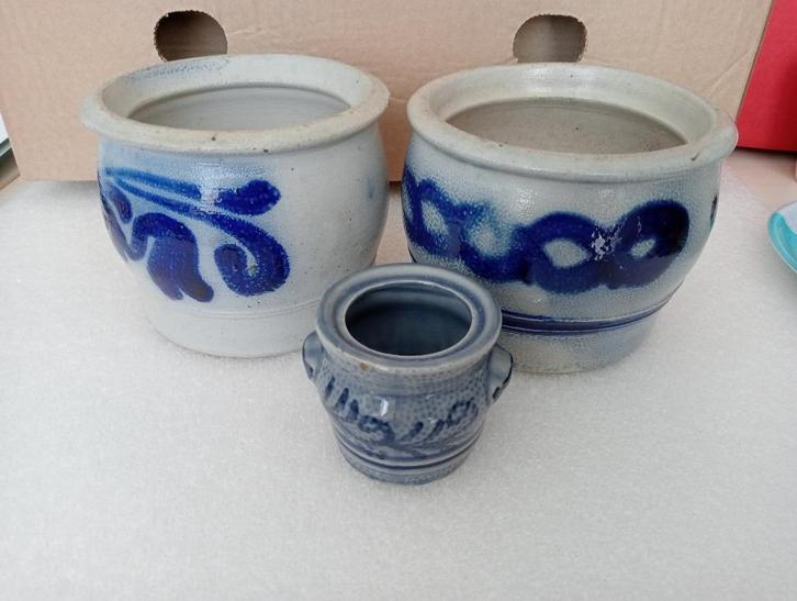 3 Vases en grés, Jardin & Terrasse, Jardin & Terrasse Autre, Utilisé, Enlèvement ou Envoi