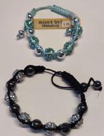 bracelets sans nickel CB glitter Montini 2x noir et menthe, Noir, Autres matériaux, Avec bracelets à breloques ou perles, Enlèvement ou Envoi
