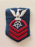 Vintage Ecusson/Patch - US Navy - Petty Officer - Small blue, Verzamelen, Speldjes, Pins en Buttons, Ophalen of Verzenden, Button