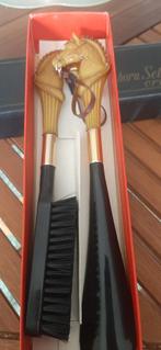 Vintage kleerborstel en schoenlepel set, Antiek en Kunst, Ophalen of Verzenden