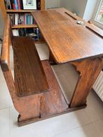 Heel leuke oude schoolbank met tafel, Kinderen en Baby's, Ophalen, Zo goed als nieuw