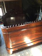 Antiek bed, 2 persoons, Huis en Inrichting, Slaapkamer | Bedden, Ophalen, Bruin, Tweepersoons, Zo goed als nieuw