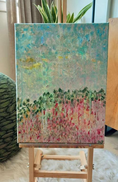 Schilderij in olieverf, 30x40 cm, Antiek en Kunst, Kunst | Schilderijen | Abstract, Ophalen