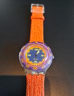 Swatch Scuba SDK106 1992 Red Island, Comme neuf, Cuir, Synthétique, Montre-bracelet