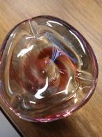 Retro asbak roze en transparant glas, Verzamelen, Ophalen, Asbak