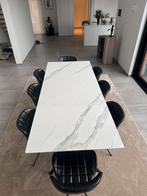 Eettafel met stoelen, Comme neuf, 100 à 150 cm, Enlèvement, Modern