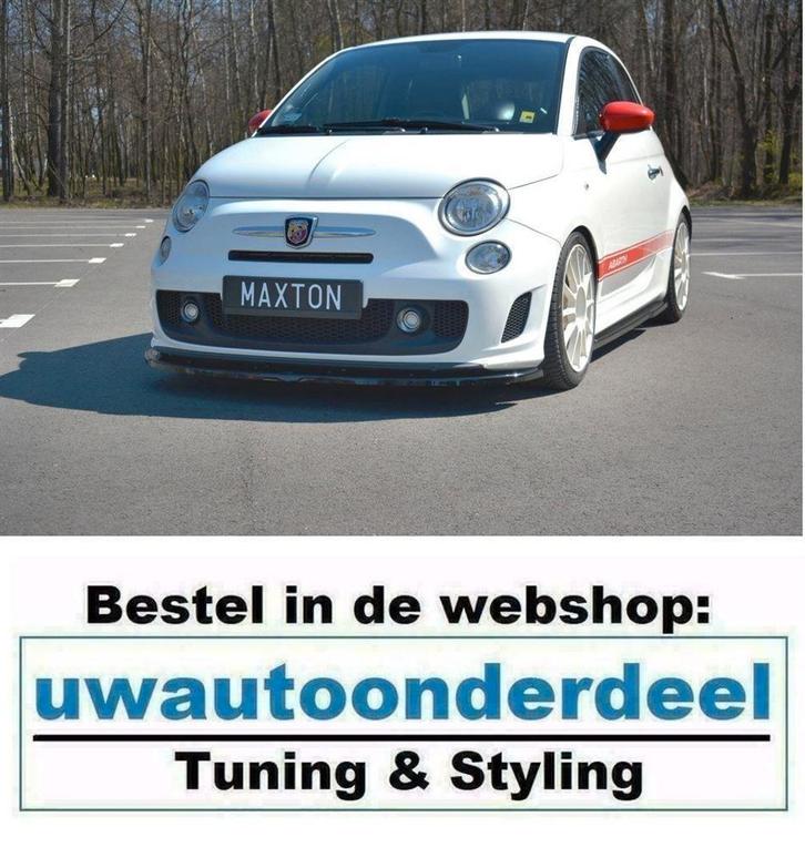 Maxton Design Spoiler Lip Splitter Voor Fiat 500 Abarth MK1, Autos : Divers, Tuning & Styling, Envoi