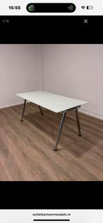 Bureau glas wit, Huis en Inrichting, Tafels | Eettafels, Ophalen, Zo goed als nieuw, Glas