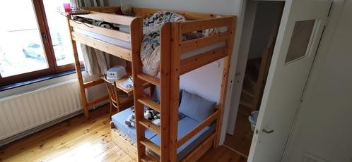 Lit Flexa: ensemble complet pour mezzanine, Kinderen en Baby's, Kinderkamer | Stapelbedden en Hoogslapers, Gebruikt, Hoogslaper