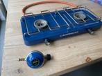 camping gas 2 pits + grote gasfles, Caravans en Kamperen, Ophalen, Zo goed als nieuw