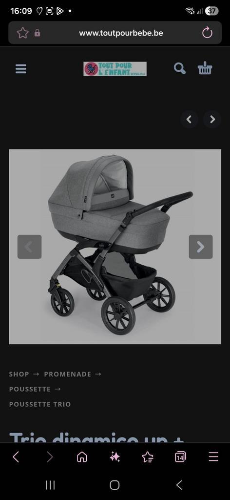 Pousette trio tout neuf, Enfants & Bébés, Poussettes & Combinaisons, Neuf, Poussette, Autres marques, Pneus, Avec nacelle, Enlèvement