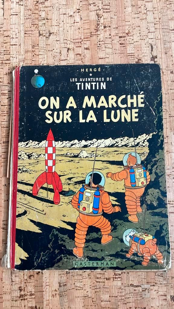 Tintin - On a marché sur la lune - B26 1958/59, Boeken, Stripverhalen, Ophalen of Verzenden